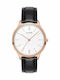 Le Dom Classic Women's Watch with Black Leather Strap