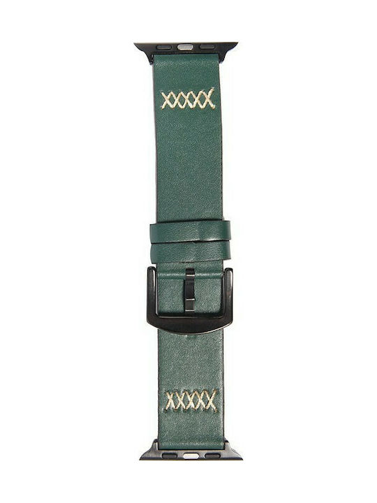 Curea Piele artificială Verde (Apple Watch 44/45/46mm/Ultra 49mm)