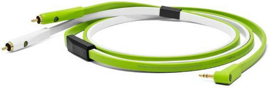 Oyaide Καλώδιο Ήχου 3.5mm male - RCA male Πράσινο 1.5m με Επίχρυσους Ακροδέκτες d+ MYR class B