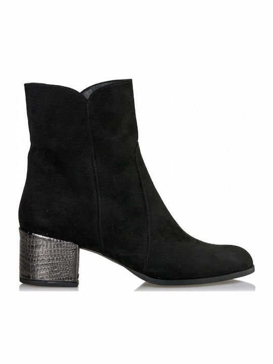 Wildleder Stiefeletten Damen Schwarz