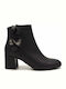 New Matic 413 Leather Women's Ankle Boots Black