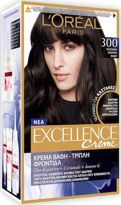 L'Oreal Paris Excellence Cream Colour Set Haarfarbe 300 Chestnut Dark Deep 48ml