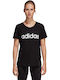 Adidas Essentials Linear Women's Athletic T-shirt Black