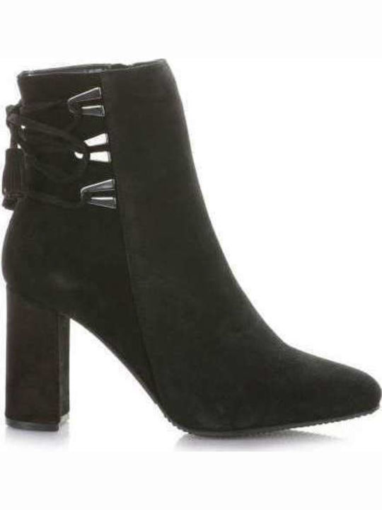 1743 Wildleder Stiefeletten Damen Schwarz
