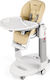 Peg Perego Tatamia Foldable Highchair 3 in 1 with Plastic Frame & Leatherette Seat Beige