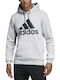 Adidas Must Haves Badge Of Sport Men's Sweatshirt with Hood and Pockets Gray