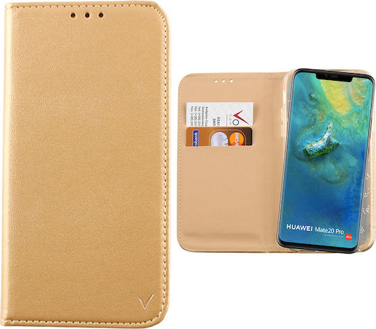 Volte-Tel Pocket Magnet Книга Изкуствена кожа Златист (Huawei Mate 20 Pro)