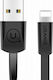 Usams Flat USB to Lightning Cable Μαύρο 1.2m (S...