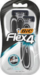 Bic Flex4 Ξυραφάκια Πολλαπλών Χρήσεων 3τμχ