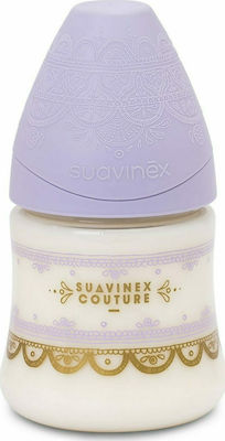 Suavinex Plastic Bottle Haute Couture Anti-Colic with Silicone Nipple for 0+, 0+ m, months Lilac 150ml 1pcs