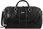 Tuscany Leather TL141657 Lisbona Sack Voyage Black L55xW28xH29.5cm