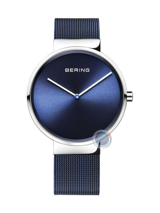 Bering Time Classic Watch with Blue Metal Bracelet