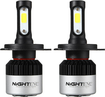 Nighteye Λάμπες Αυτοκινήτου H4 LED 6500K Ψυχρό Λευκό 9-32V 72W 2τμχ