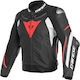 Dainese Super Speed 3 Summer Men's Riding Jacket Leather Black/White/Fluo Red