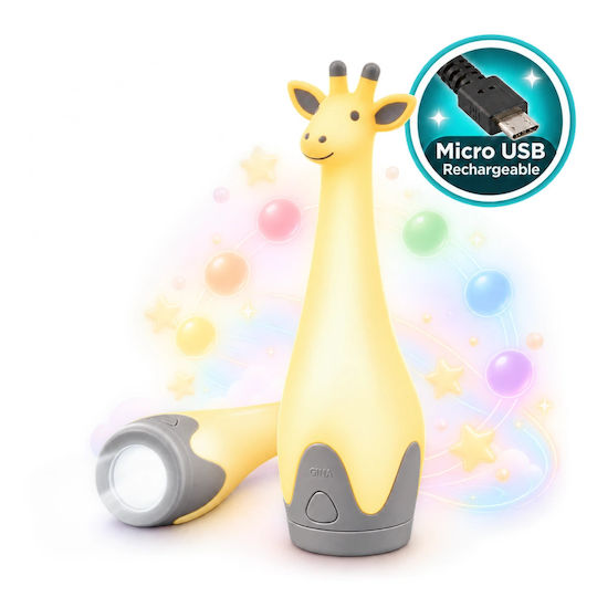 Zazu Kinder Dekorative Lampe Gina Giraffe mit Farbwechsel Weiß