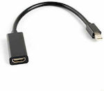 Lanberg Μετατροπέας mini DisplayPort male σε HDMI female (AD-0005-BK)