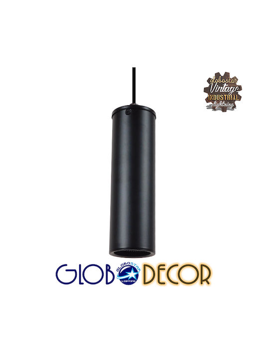GloboStar Cannon Pendant Light Black with Socket GU10 6x6x20cm
