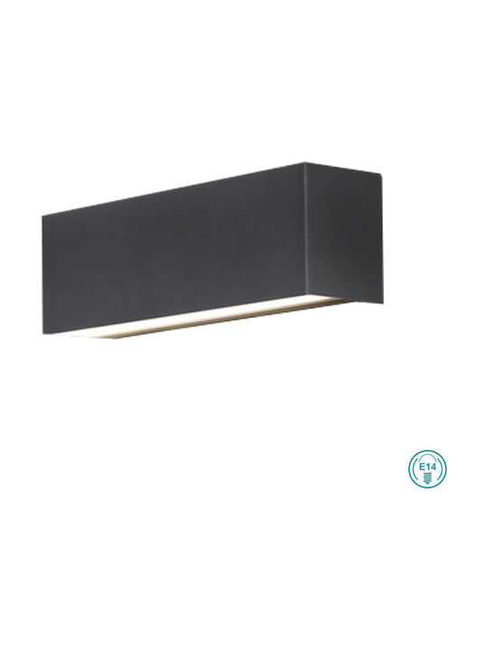 Nowodvorski Straight Modern Wall Lamp Black Width 26cm