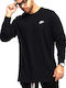 Long Sleeve Athletic Blouse Black
