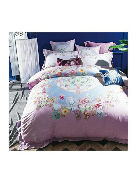 Fennel Комплект Плик за Завивка Памучен Кинг Сайз с 2 Калъфки 220x240 DC-300L-220240-005 Розов