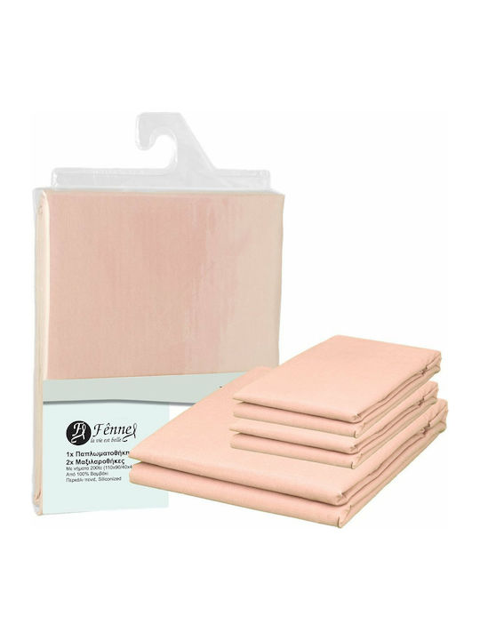Fennel Bettbezug-Set Übergröße mit 2 Kissenbezügen 220x240 P200-DC2-PK Rosa