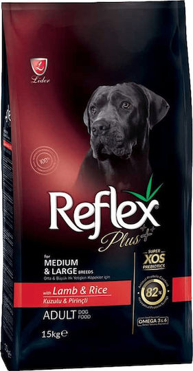 Reflex Plus Adult Medium/Large 3kg Dry Food for Adult Medium & Large Breed Dogs with Lamb and Rice
