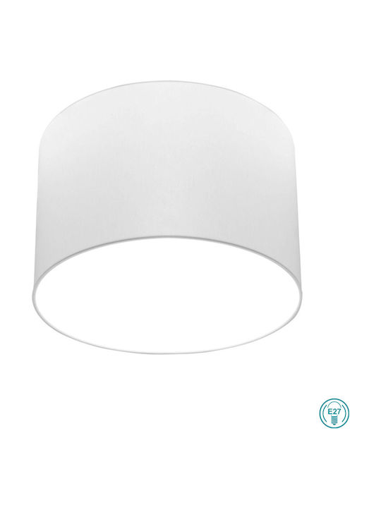 Nowodvorski Cameron Modern Fabric Ceiling Light with Socket E27 White