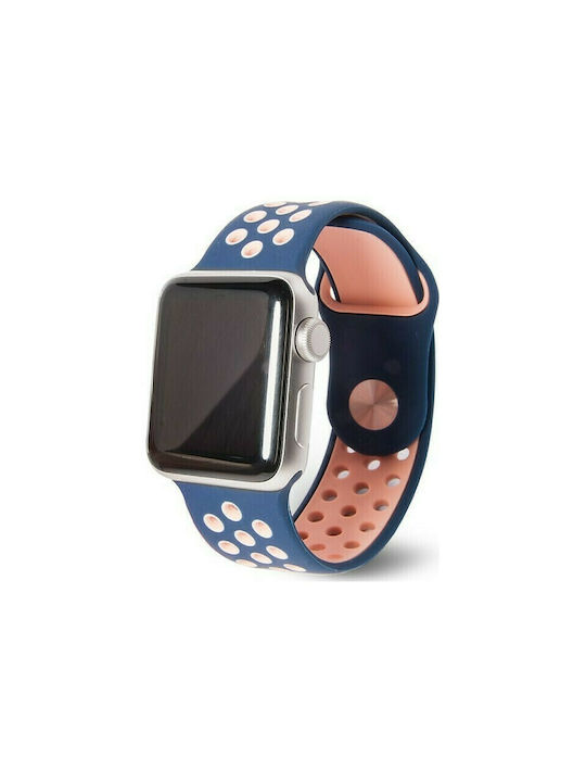 Armband Silikon mit Pin Blue/Pink (Apple Watch 38/40/41mm) 111.0205