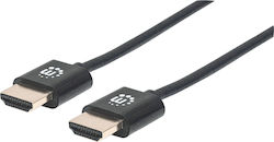 Manhattan 394352 HDMI 1.4 HDMI male - HDMI male 1m Μαύρο