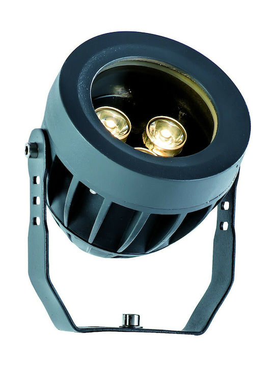 Viokef Ermis Outdoor Floor Lamp Projektor LED 3W with Warmes Weiß Light IP66 Gray
