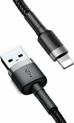 Baseus Cafule Braided USB to Lightning Cable Μαύρο 2m (CALKLF-CG1)