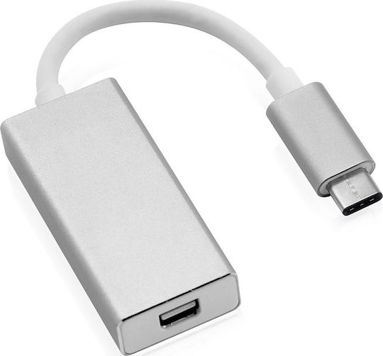 Roline Конвертор USB-C мъжки към mini DisplayPort женски Сребрист 1бр 12.03.3225