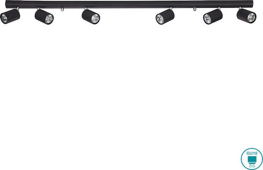 Nowodvorski Eye Spot Spot mit 6 Lichtern und mit Fassung GU10 in Schwarz Farbe