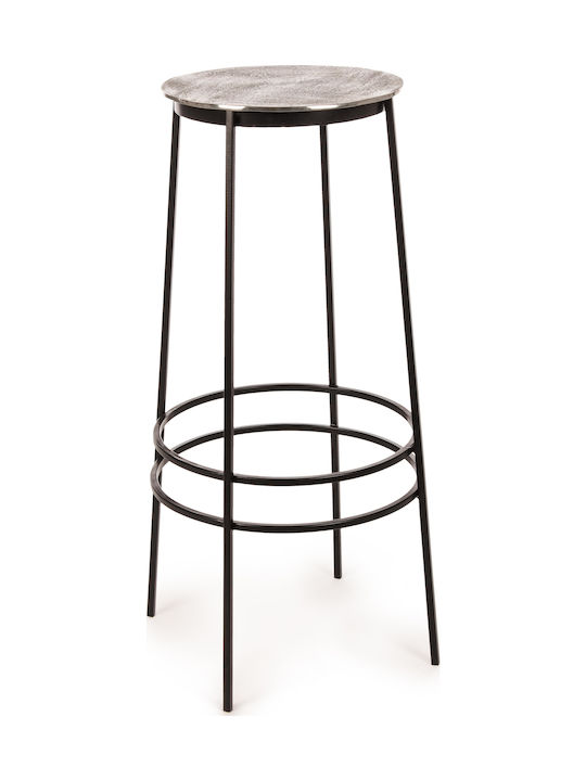 Stool Bar Metallic Amira Black 36x36x77cm