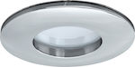 Eglo Margo Στρογγυλό Μεταλλικό Χωνευτό Σποτ με Ενσωματωμένο LED και Θερμό Λευκό Φως 5W σε Ασημί χρώμα 10x10cm