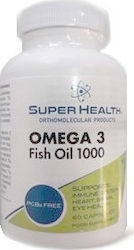 Super Health Omega 3 Fish Oil Fischöl 1000mg 60 Mützen Super Health Omega 3 Fish Oil Fischöl 1000mg 60 Mützen