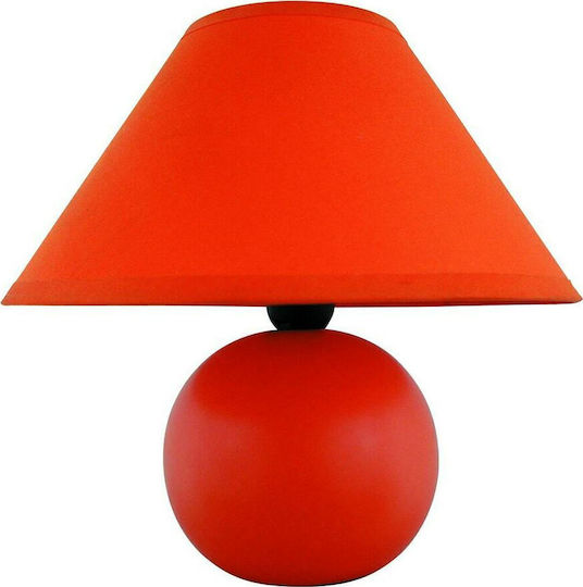 Rabalux Ariel Ceramică Lampă de masă pentru Soclu E14 cu Abajur Portocaliu și Bază Rabalux Ariel Ceramică Lampă de masă pentru Soclu E14 cu Abajur Portocaliu și Bază