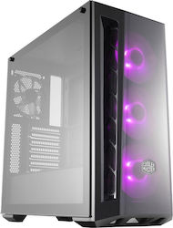 CoolerMaster MasterBox MB520 Gaming Midi Tower Κουτί Υπολογιστή με Πλαϊνό Παράθυρο και RGB Φωτισμό Μαύρο