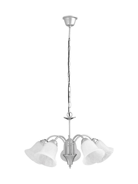 Rabalux Pendant Chandelier for 5 Bulbs E14, E.14 White