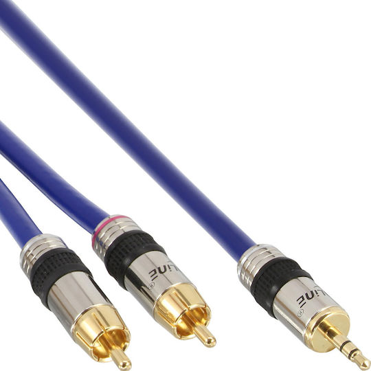 InLine Καλώδιο Ήχου 3.5mm male - RCA male Μπλε 2m 89939P