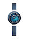 Bering Time Watch with Blue Metal Bracelet 11429-387