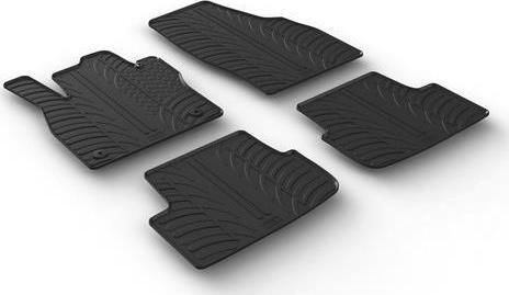 Lampa Set of Front and Rear Mats 4pcs Tray Type for Seat Arona Black