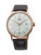 Orient Bambino Small Seconds Ανδρικό Ρολόι 40.5mm Αυτόματο με Καφέ Δερμάτινο Λουράκι