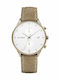 Paul Hewitt Chrono Line Ανδρικό Ρολόι 42mm Μπαταρίας με Μπεζ Υφασμάτινο Λουράκι