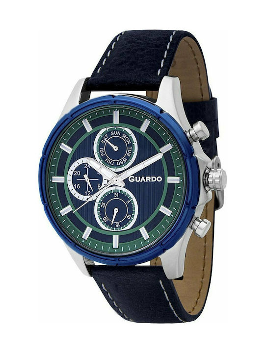 Guardo Watch Battery with Blue Leather Strap 111737