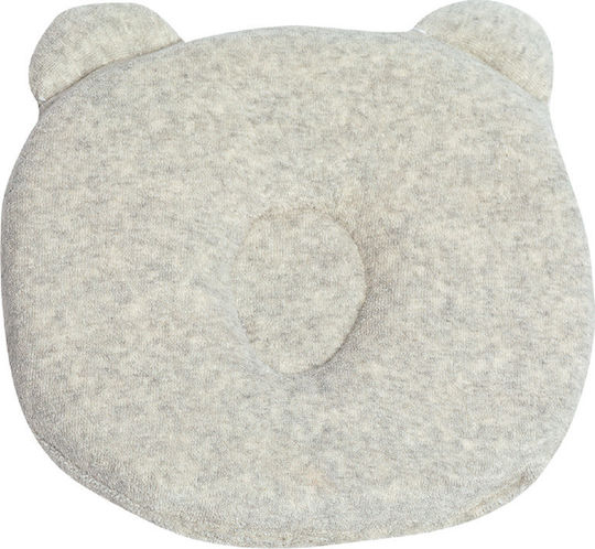 Greco Strom Βρεφικό Μαξιλάρι Πλαγιοκεφαλίας Memory Foam Bear Γκρι 17x20εκ.
