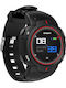 NO.1 F13 Smartwatch με Παλμογράφο (Μαύρο)