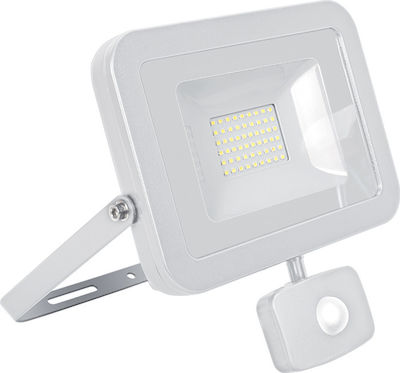 Elmark Waterproof LED Floodlight 50W Natural White 4000K with Motion Sensor IP65