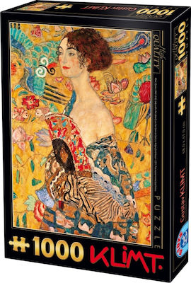 Gustav Klimt Lady with a Fan Puzzle 2D 1000 Bucăți