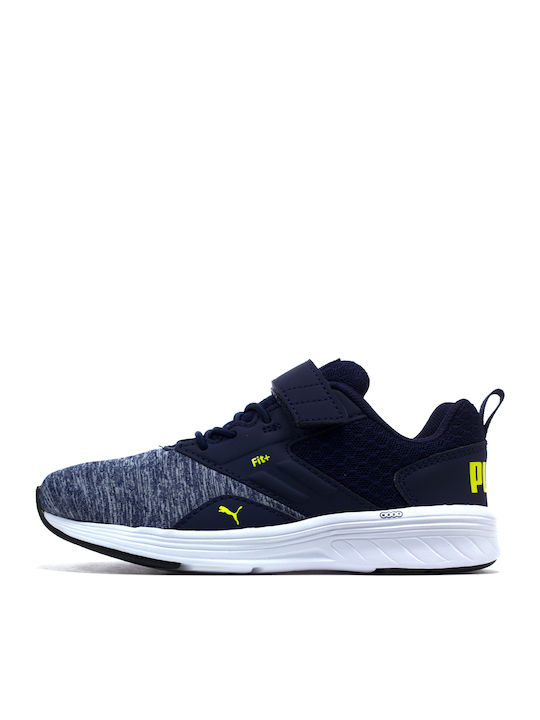 NRGY Comet V PS Kids Sports Shoes Running with Hoop & Loop Closure Navy Blue